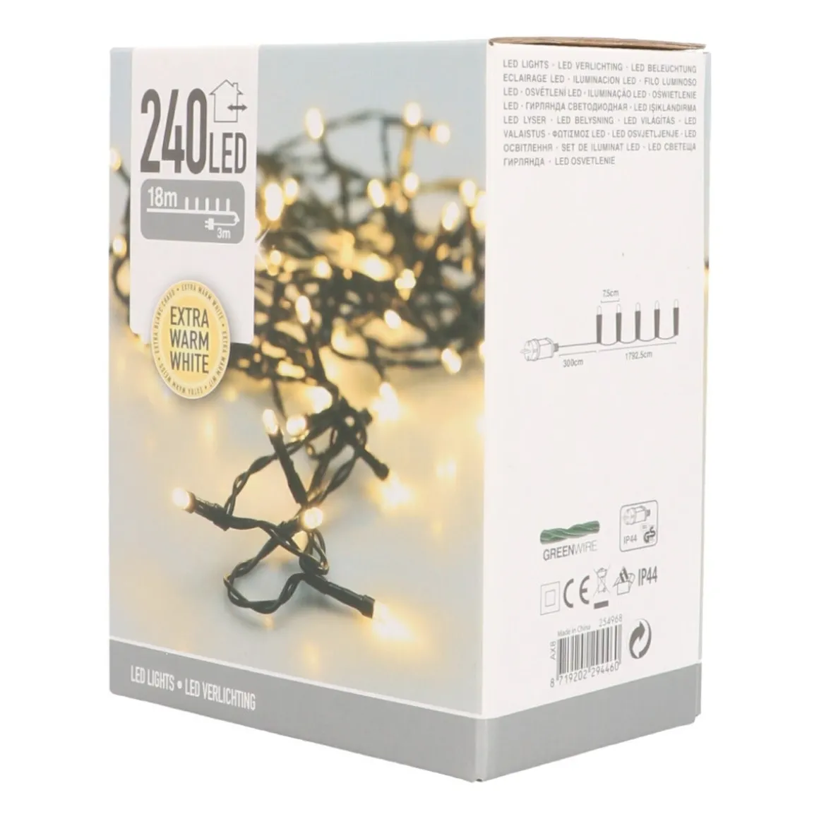 LED Lichterkette Extra Warmweiß, Innen & Außen, 240 LEDs