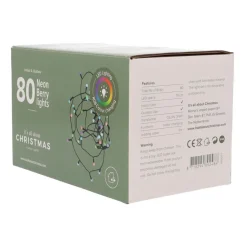 LED Lichterkette Kugeln, Bunt, Innen & Außen, 80 LEDs