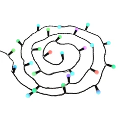 LED Lichterkette Kugeln, Bunt, Innen & Außen, 80 LEDs