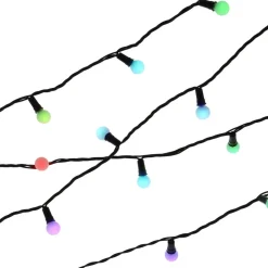 LED Lichterkette Kugeln, Bunt, Innen & Außen, 80 LEDs