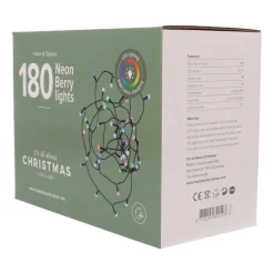 LED Lichterkette Kugeln, Bunt, Innen & Außen, 180 LEDs