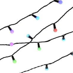 LED Lichterkette Kugeln, Bunt, Innen & Außen, 240 LEDs