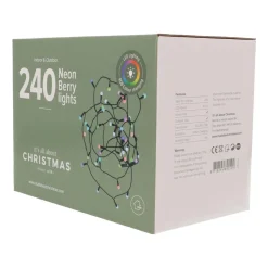 LED Lichterkette Kugeln, Bunt, Innen & Außen, 240 LEDs