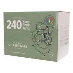 LED Lichterkette Kugeln, Bunt, Innen & Außen, 240 LEDs