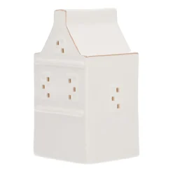 LED Lichthaus „Grachtenhaus“, Weiß, Porzellan, 17 Cm