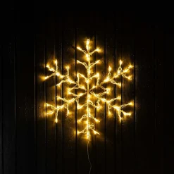 LED Schneeflocke Mit Timer, Innen & Außen, 60 Cm