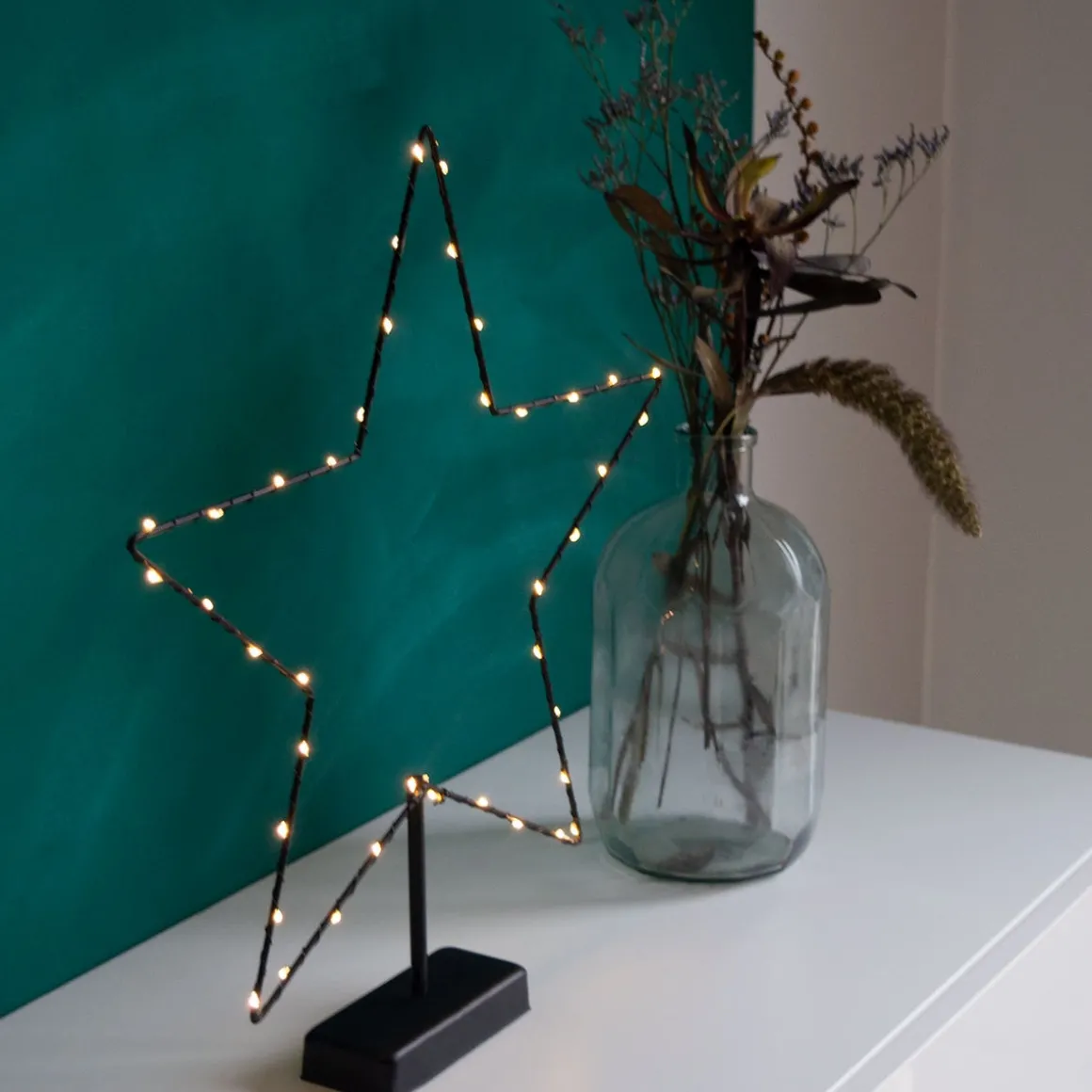 LED Stern Mit Fuß, Warm-weiß, 40 Cm