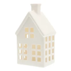 LED-Lichthaus, Weiß, Porzellan, 19 Cm