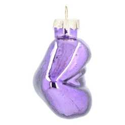 Lila Glas-Weihnachtsschmuck Lippen