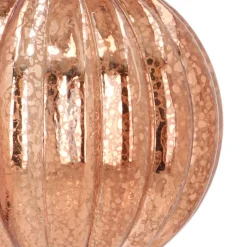 Luxuriöse Weihnachtskugel Lampion Krakelee, Kupfer, Glas, 8 Cm