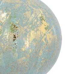 Luxuriöse Weihnachtskugel Samt-Haptik, Transparent-grau-gold, Glas, 8 Cm