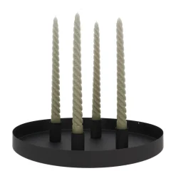 Magnet Adventskranz, Schwarz, Metall, 30 Cm