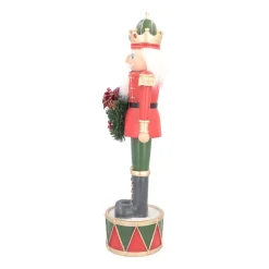 Nussknacker König Mit Kranz, Polyresin, 60 Cm