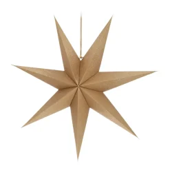 Papierstern, Gold, Mit Glitzer & Lochmuster, 60 Cm