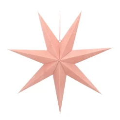Papierstern Samt Altrosa, Perforiert, 60 Cm