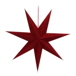 Papierstern Samt Bordeaux, Perforiert, 60 Cm