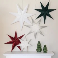 Papierstern Samt Bordeaux, Perforiert, 60 Cm