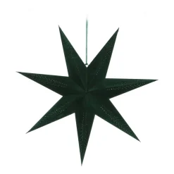 Papierstern Samt Dunkelgrün, Perforiert, 60 Cm