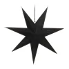 Papierstern Samt Schwarz, Perforiert, 60 Cm