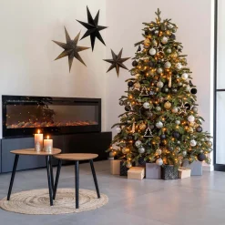 Papierstern Samt Schwarz, Perforiert, 60 Cm