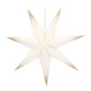 Papierstern, Weiß, Mit Goldglitzer & Lochmuster, 45 Cm