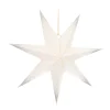 Papierstern, Weiß, Mit Silberglitzer & Lochmuster, 45 Cm