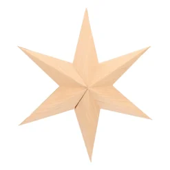 Papier-Weihnachtsstern Mit Holzoptik Und Schnur