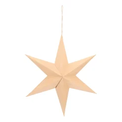 Papier-Weihnachtsstern Mit Holzoptik Und Schnur