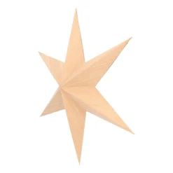 Papier-Weihnachtsstern Mit Holzoptik Und Schnur