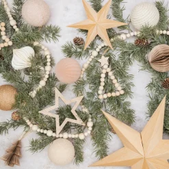 Papier-Weihnachtsstern Mit Realistischer Holzmaserung