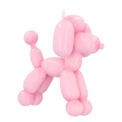 Pinker Designer-Weihnachtsaufhänger "Ballonhund"
