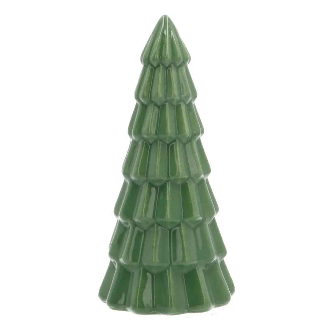 Porzellan-Tannenbaum Geometrisch, Grün, 21 Cm