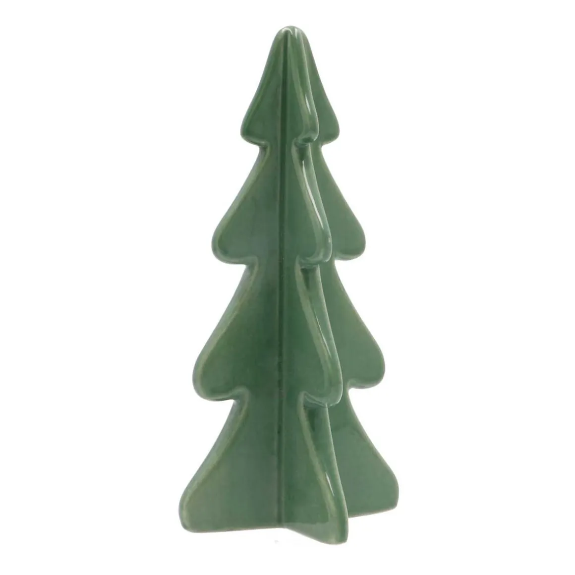 Porzellan-Tannenbaum Im 3D-Format, Cottage Green, 21 Cm