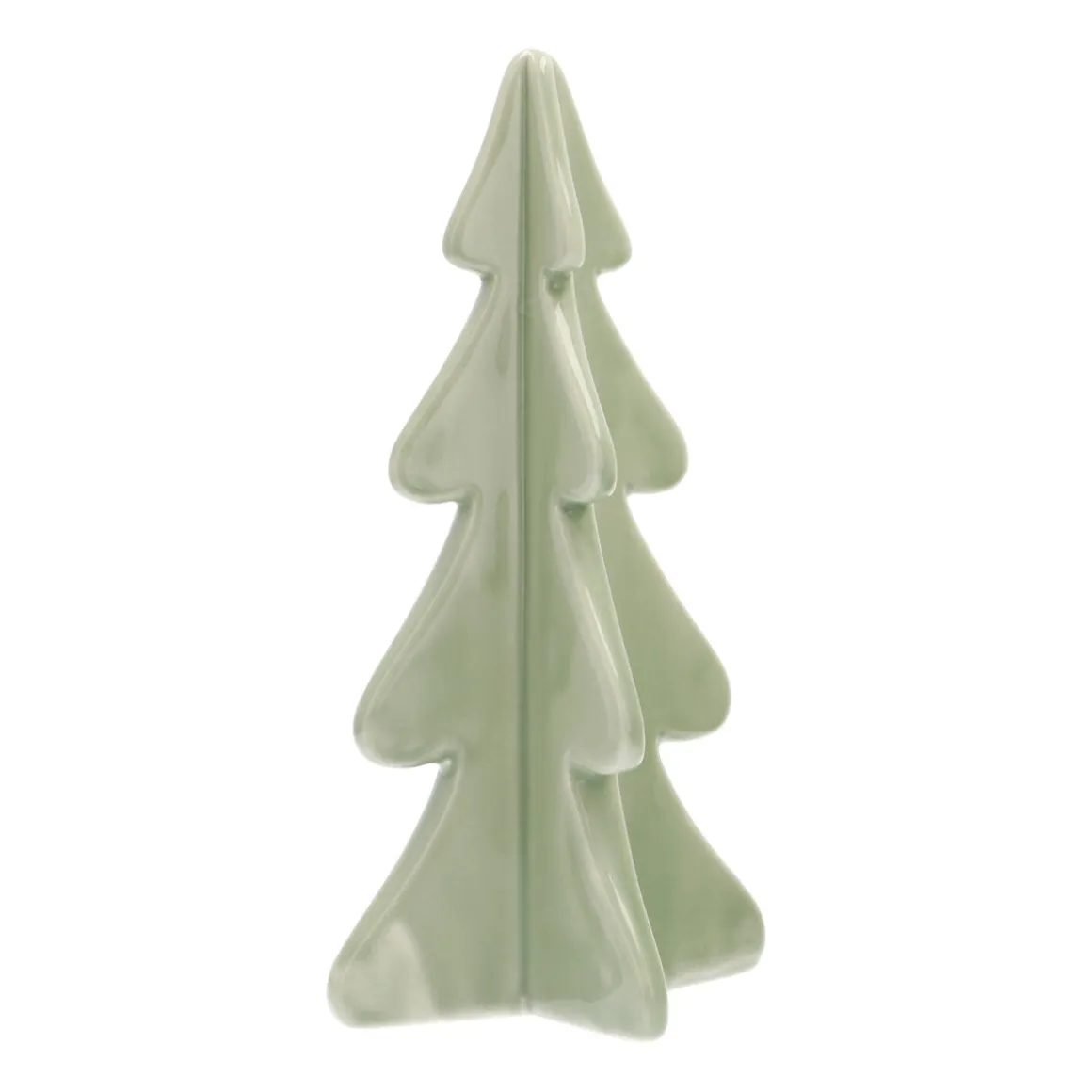 Porzellan-Tannenbaum Im 3D-Format, Hellgrün, 21 Cm
