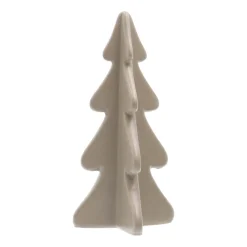 Porzellan-Tannenbaum Im 3D-Format, Taupe, 21 Cm