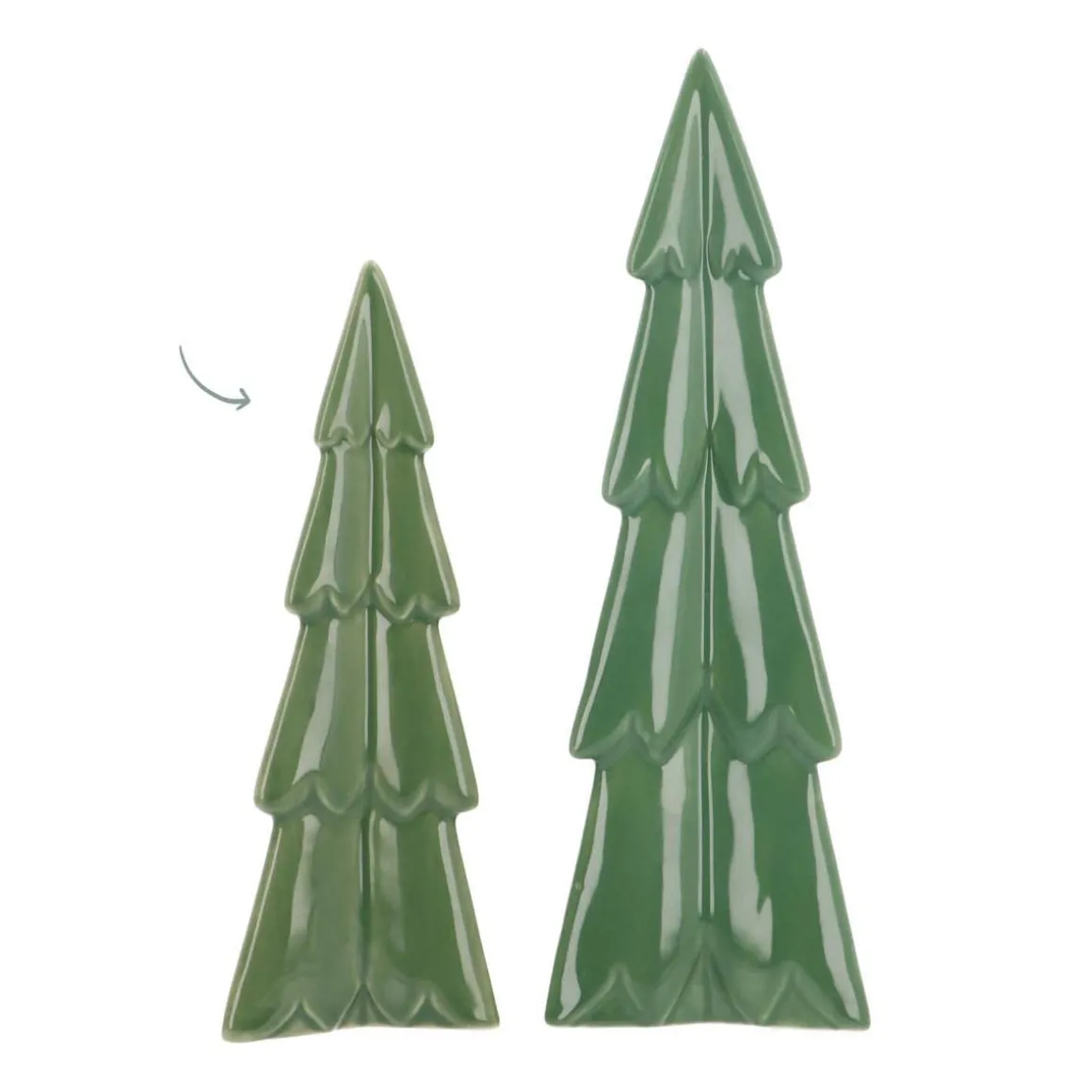 Porzellan-Tannenbaum Im 3D-Format, Cottage Green, 22 Cm