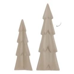 Porzellan-Tannenbaum Im 3D-Format, Taupe, 28 Cm