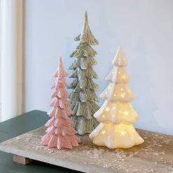 Porzellan-Tannenbaum Mit LED-Licht Weiß, 22 Cm