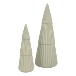 Porzellan-Tannenbaum Mit Rillendekor, Cottage Green, 26 Cm