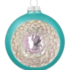 Reflexkugel, Petrol, Glas, 8 Cm