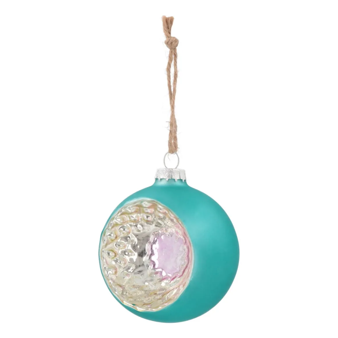 Reflexkugel, Petrol, Glas, 8 Cm