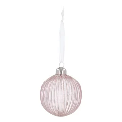 Romantische Hellrosa Weihnachtskugel Mit Durchblick