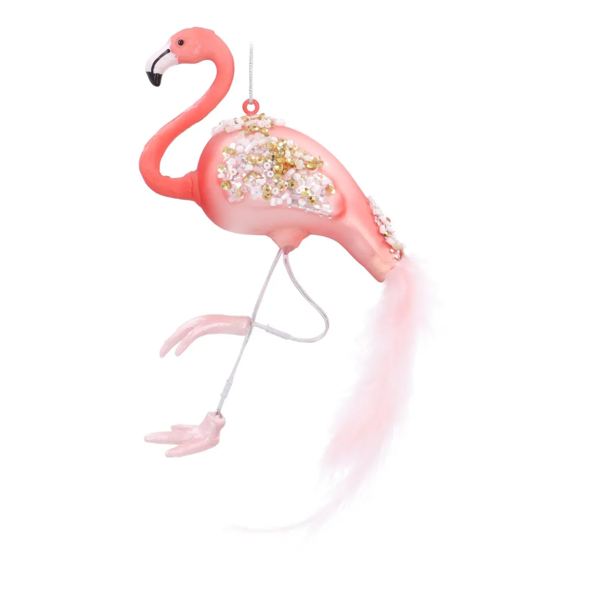 Rosa Flamingo Weihnachtsanhänger Für Ein Tropisches Weihnachten