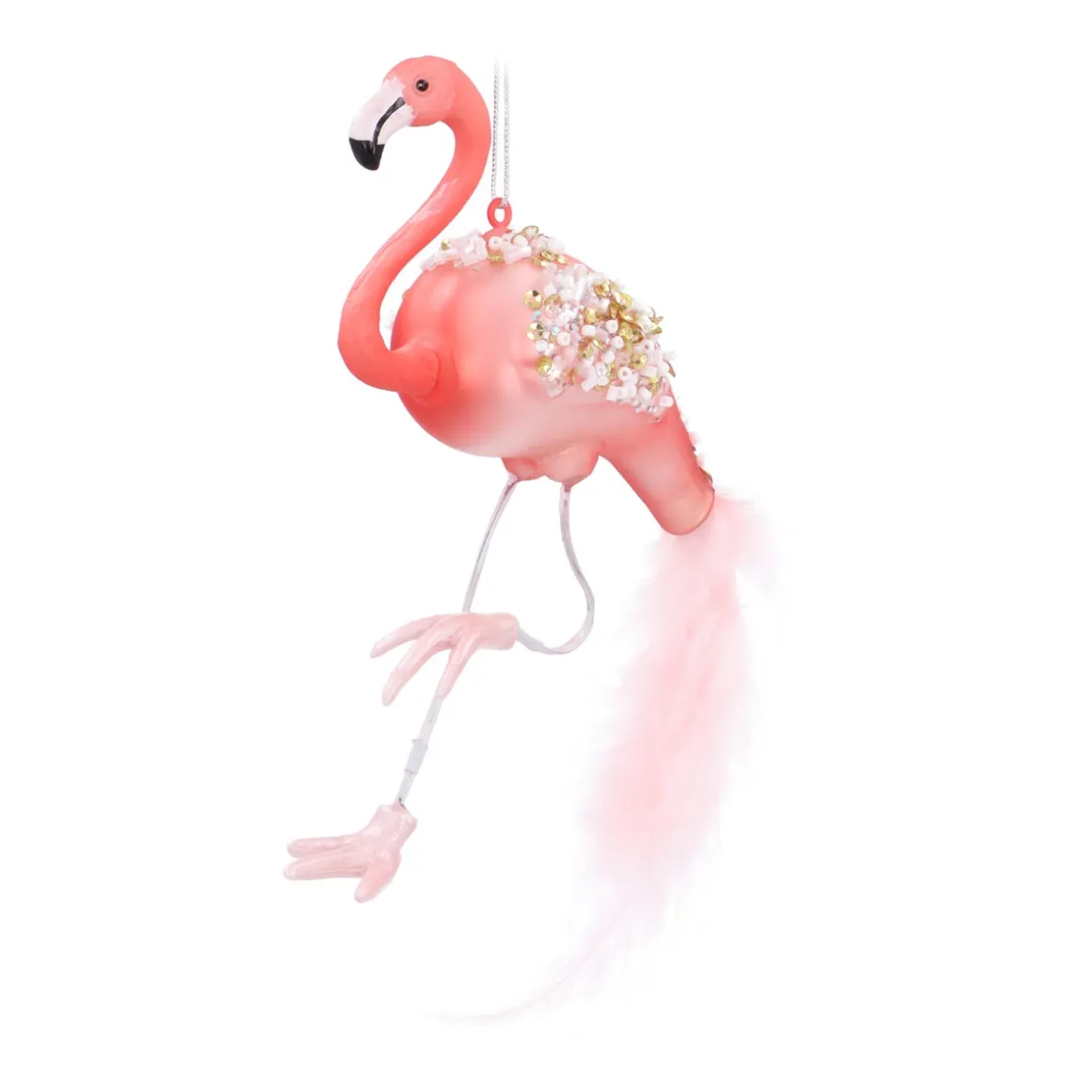 Rosa Flamingo Weihnachtsanhänger Für Ein Tropisches Weihnachten