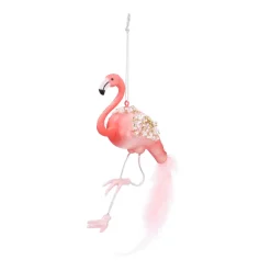 Rosa Flamingo Weihnachtsanhänger Für Ein Tropisches Weihnachten