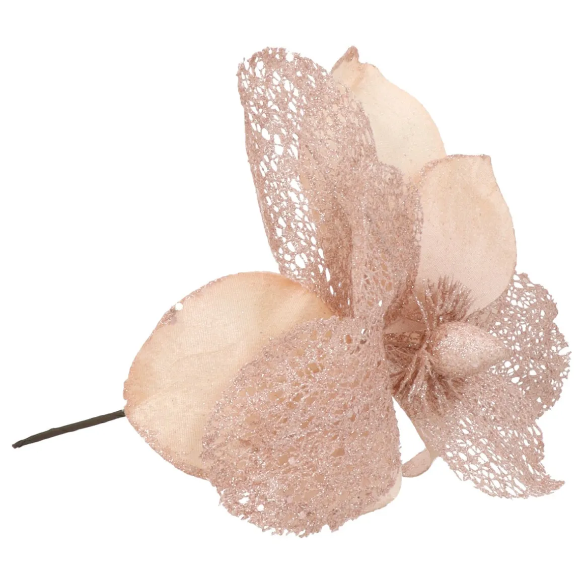 Rosa Magnolie Mit Glitzer Und Organza