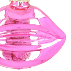 Rosa Mundförmiger Glasanhänger