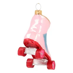 Rosa Retro-Rollschuhe Als Weihnachtsschmuck