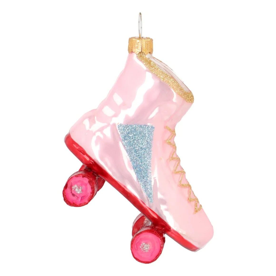 Rosa Retro-Rollschuhe Als Weihnachtsschmuck