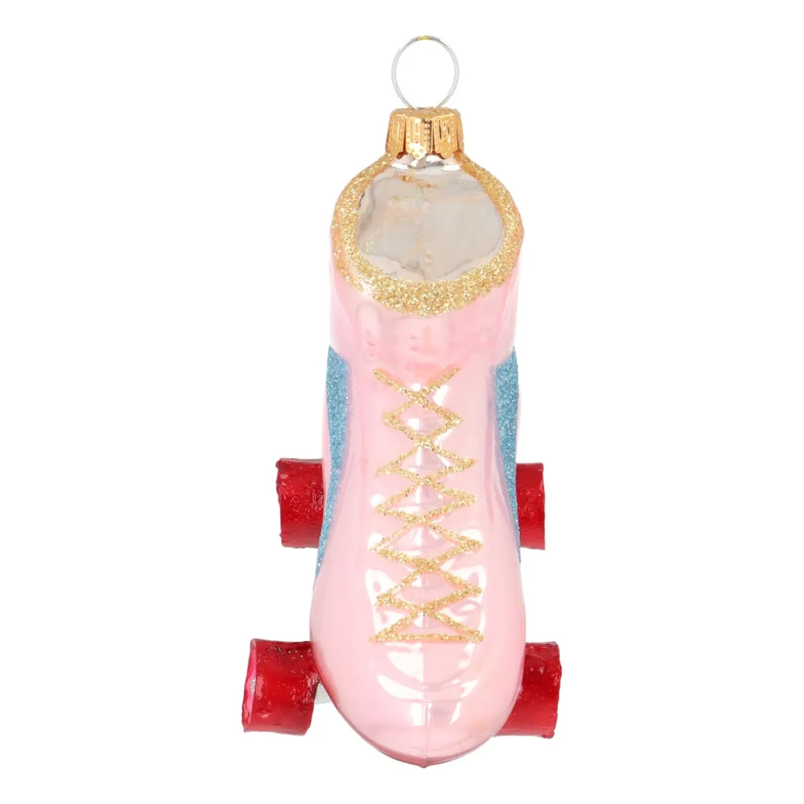 Rosa Retro-Rollschuhe Als Weihnachtsschmuck